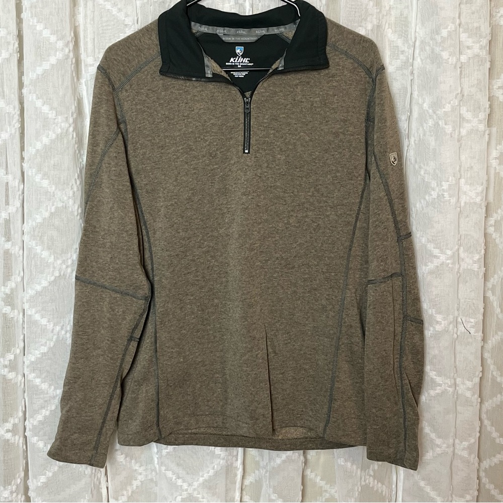 Kuhl Medium Men’s Brown Quarter Zip Pullover Jacket